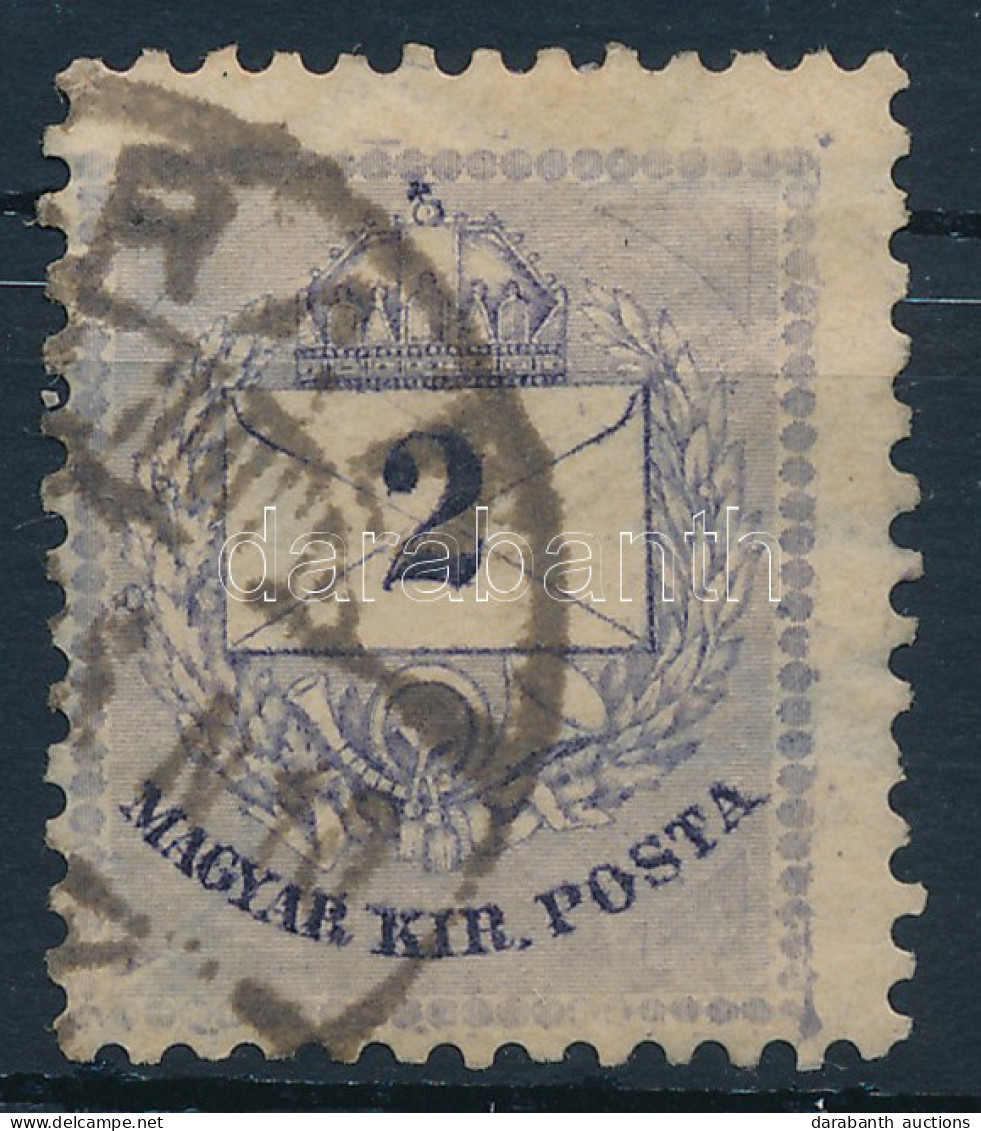 O 1881 2kr II "E" Elfogazott, Lemezhibás Béyleg - Altri & Non Classificati