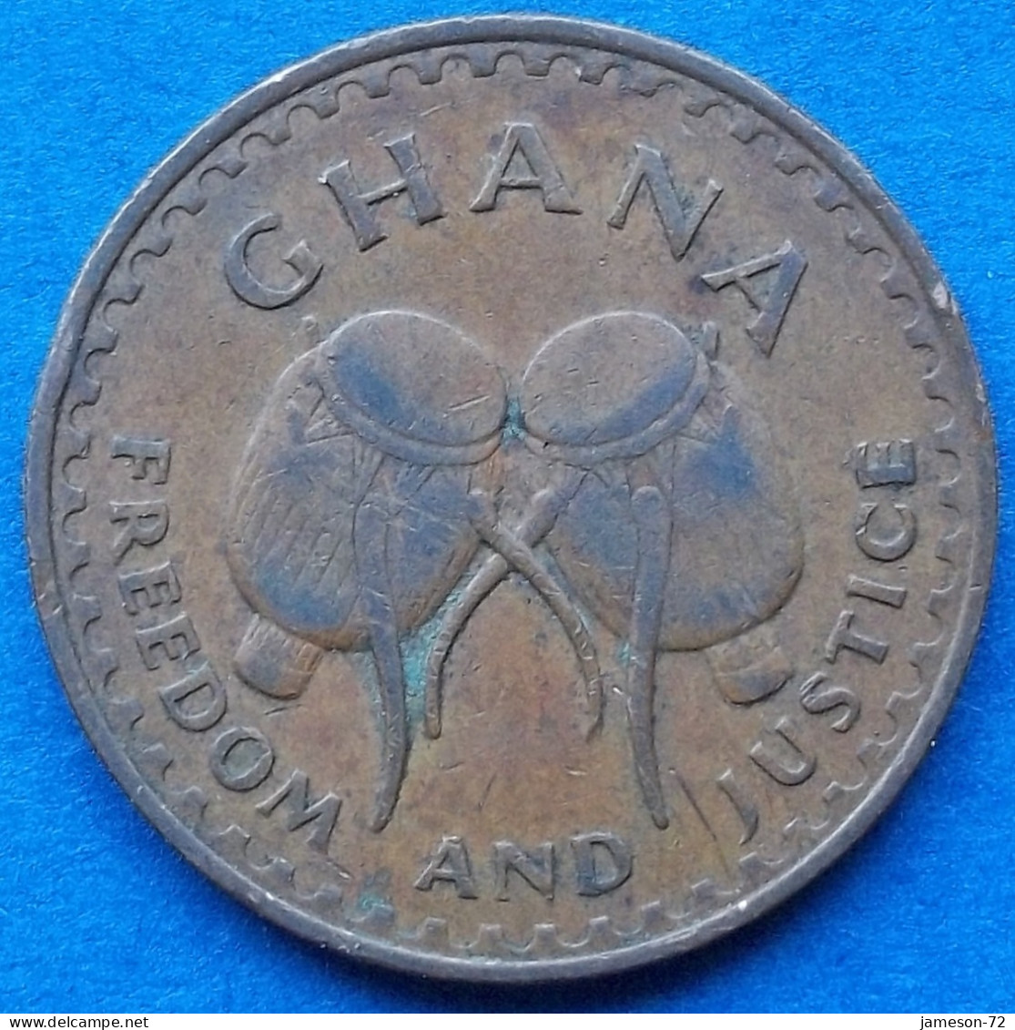 GHANA - 1 Pesewa 1967 "Bush Drums" KM# 13 Decimal Coinage (1965-2007) - Edelweiss Coins - Ghana