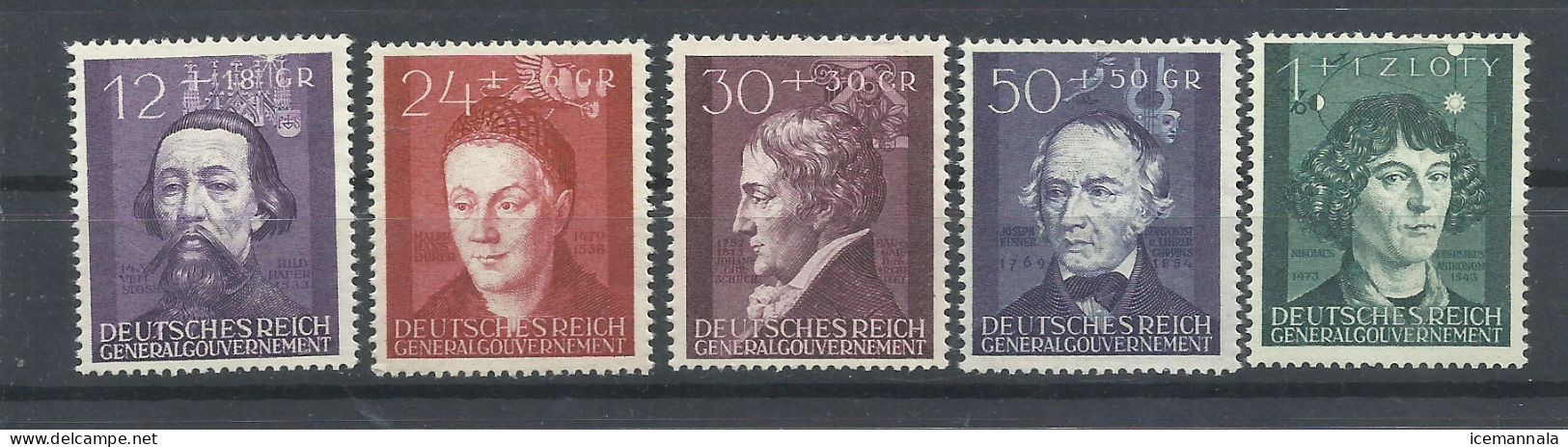 POLONIA  OCUPACION ALEMANA  YVERT  107/11    MNH  ** - General Government