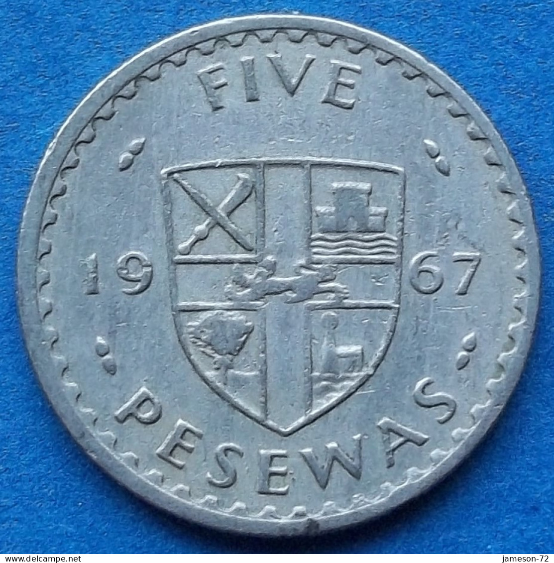 GHANA - 5 Pesewas 1967 "Cocoa Beans" KM# 15 Decimal Coinage (1965-2007) - Edelweiss Coins - Ghana