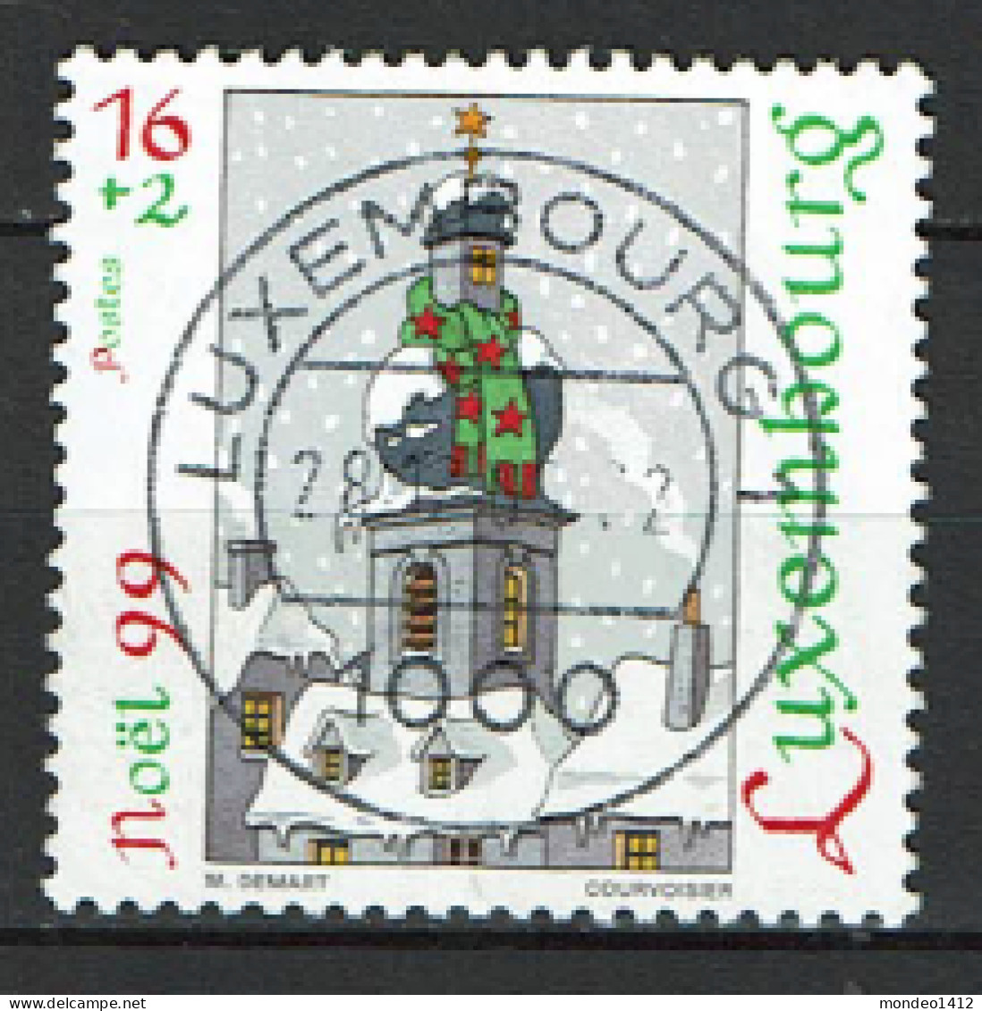 Luxembourg 1999 - YT 1434 - Merry Christmas, Nöel, Weihnachten - Gebraucht