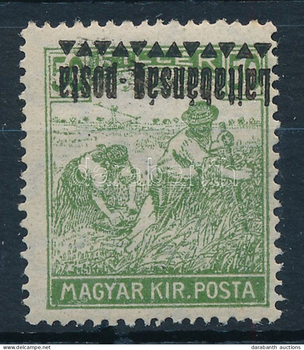 ** Nyugat-Magyarország III. 1921 Arató 50f Fordított Felülnyomással, Bodor Vizsgálójellel - Other & Unclassified