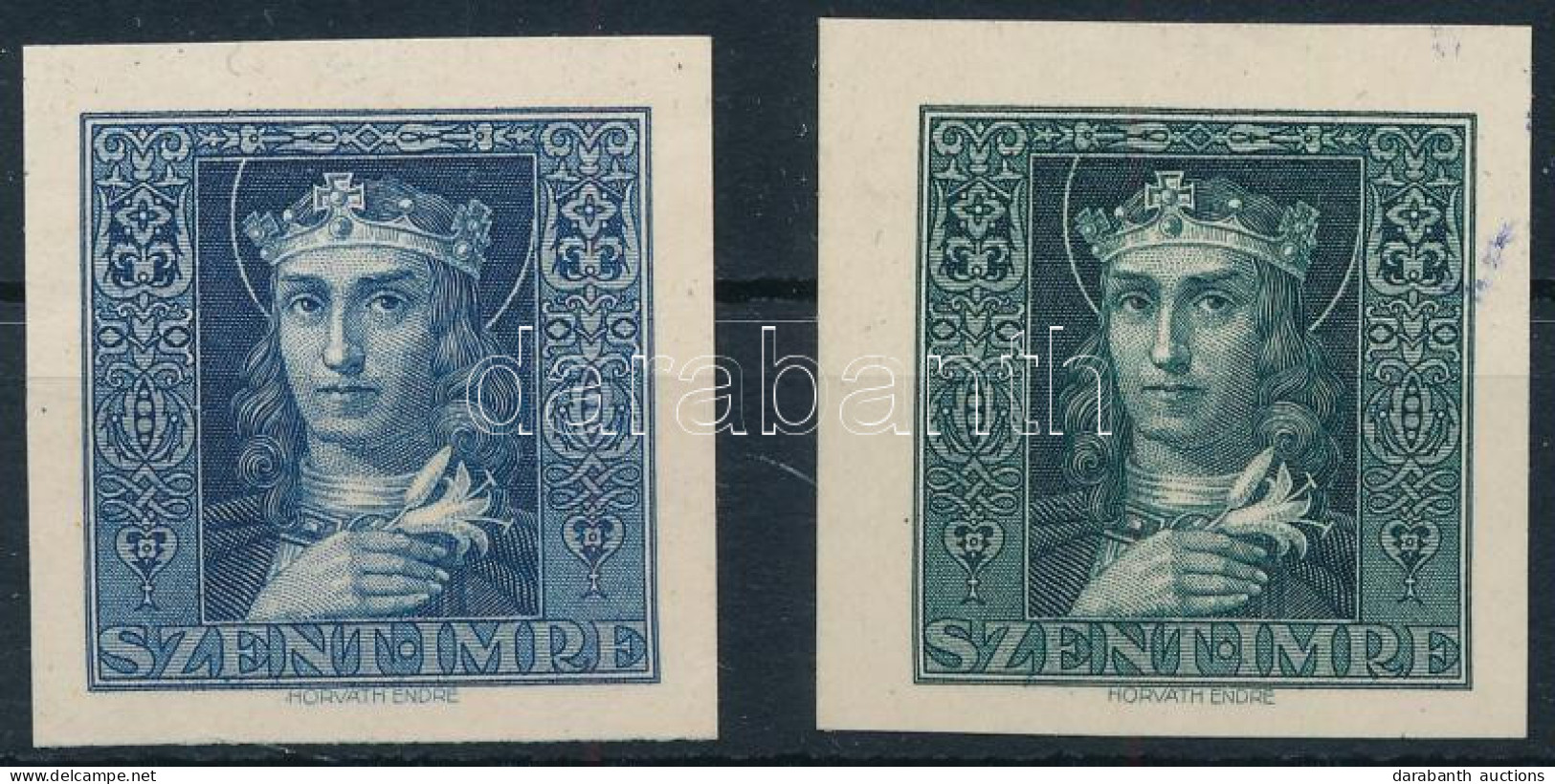 (*) 1931 2 Db Szent Imre Próbanyomat / Proofs - Sonstige & Ohne Zuordnung