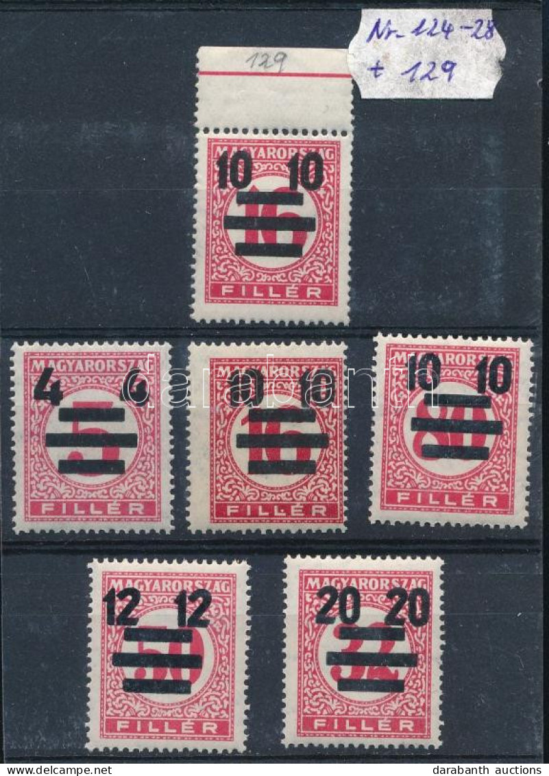 ** 1931 Kisegítő Portó A Sor MBK 124-128 + 129 (6.500) - Autres & Non Classés