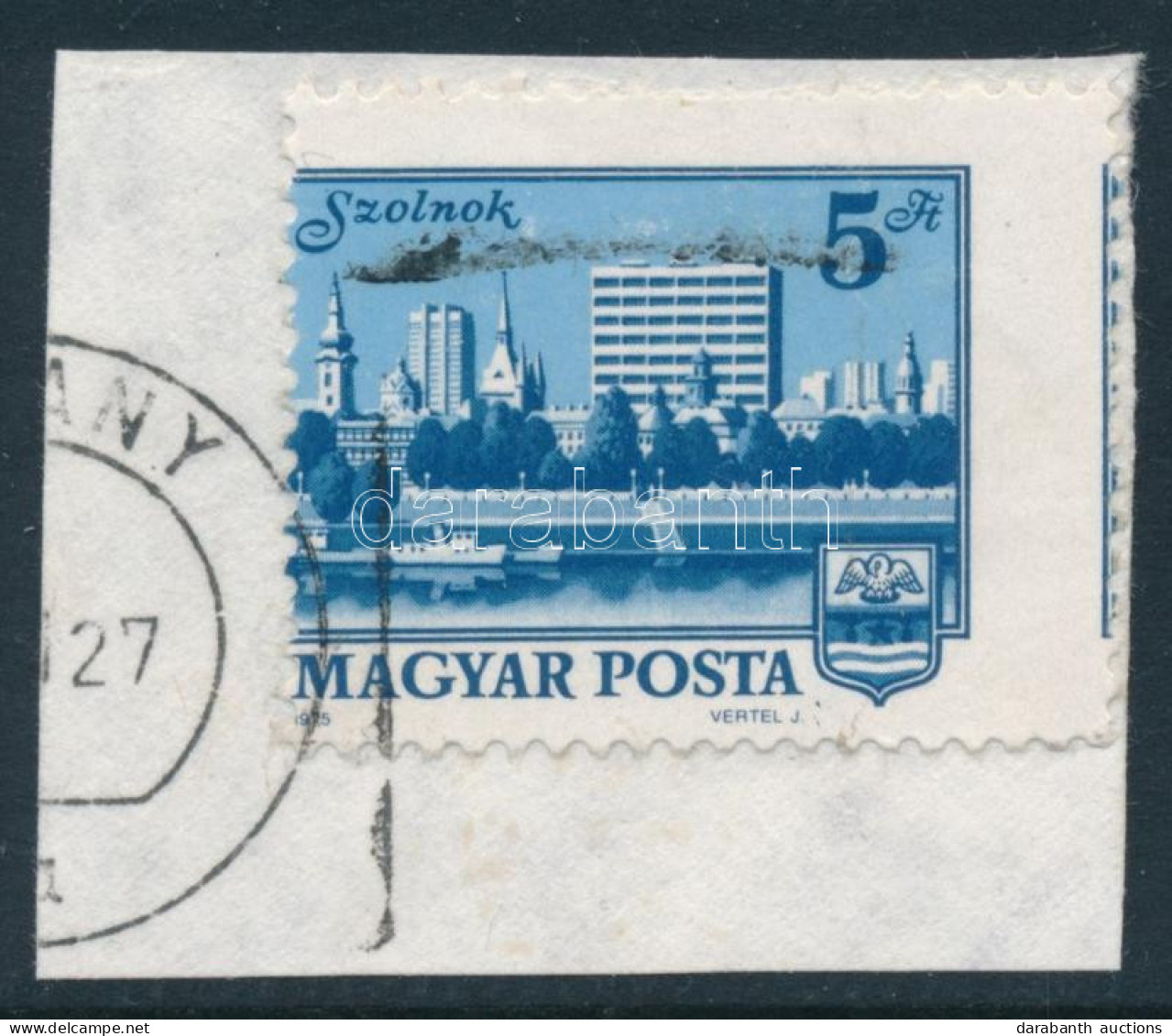 1975 Szolnok 5Ft Szépen Elfogazva Kivágáson - Sonstige & Ohne Zuordnung