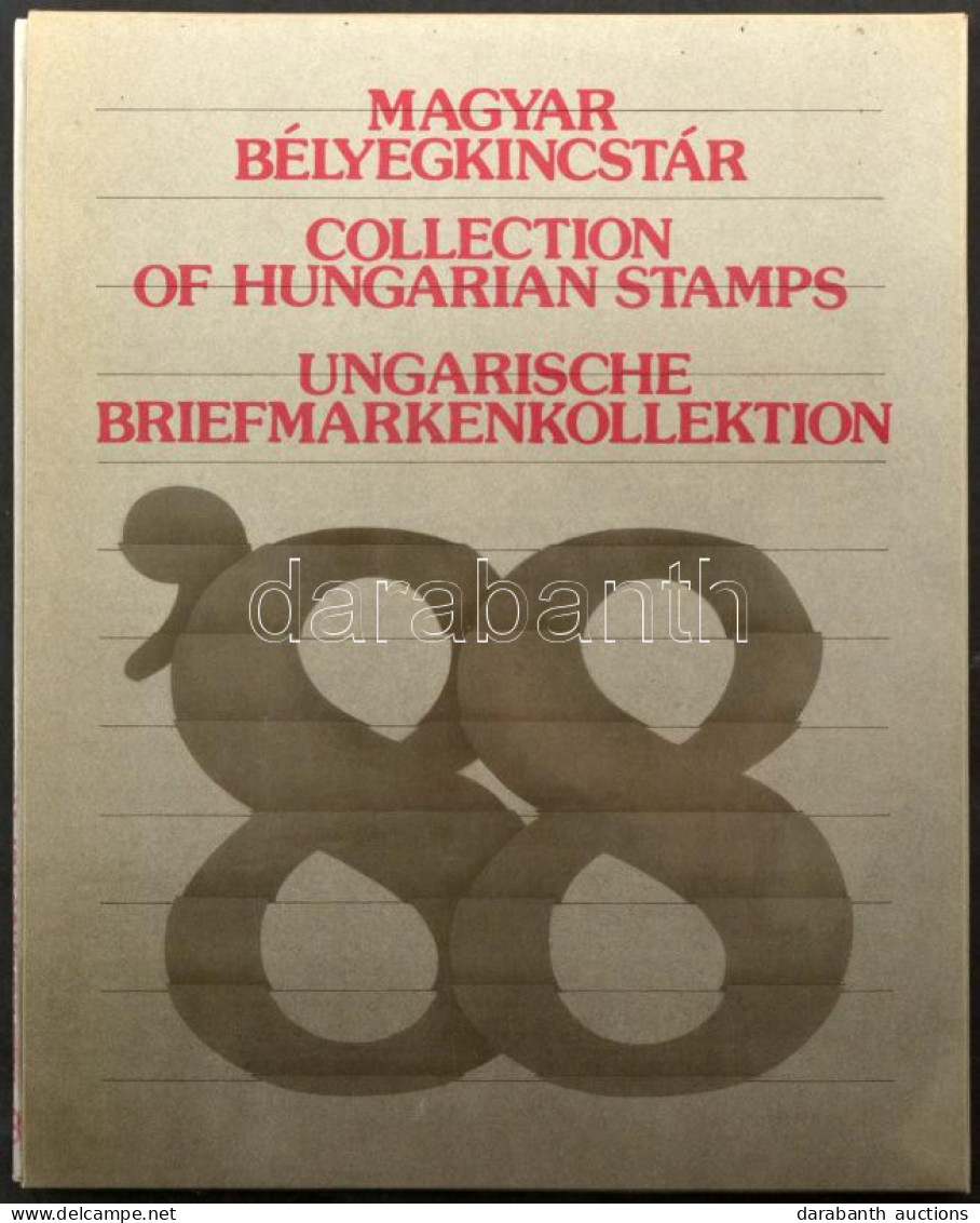 ** 1988 Magyar Bélyegkincstár Szürke, A Récék Feketenyomat Speciális Blokkal, Tokban - Otros & Sin Clasificación