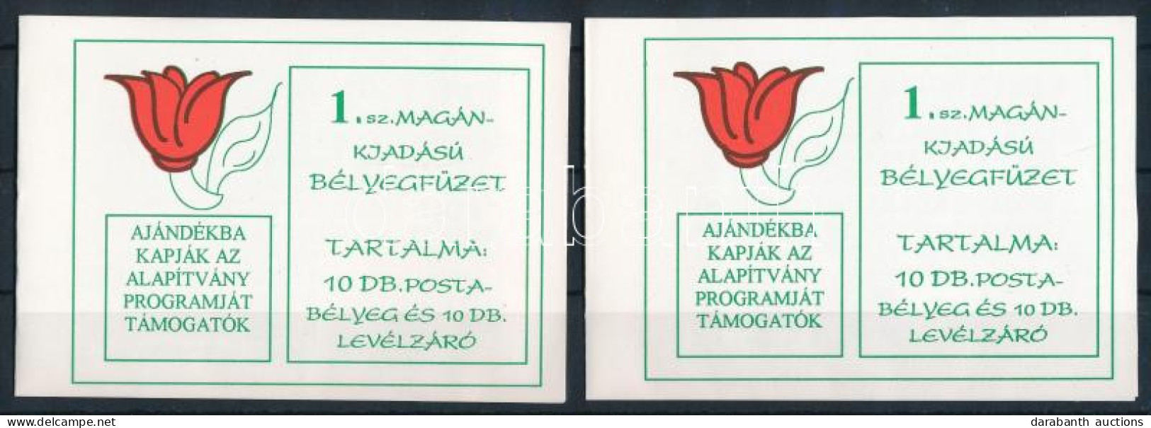 ** 1995 2 Db Magyar Népművészet II. Magánkiadású Bélyegfüzet Piros és Fekete Sorszámmal. Ritka Kínálat! - Autres & Non Classés