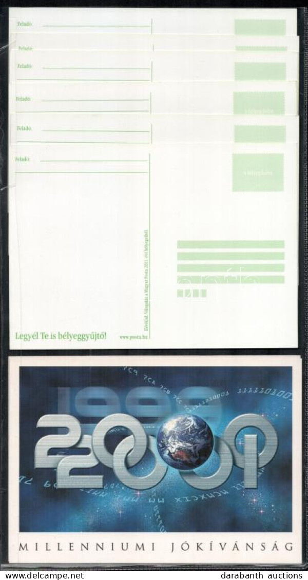 2000 6 Db Magyar Posta Levelezőlap + 2 Db Millennium Levelezőlap - Sonstige & Ohne Zuordnung