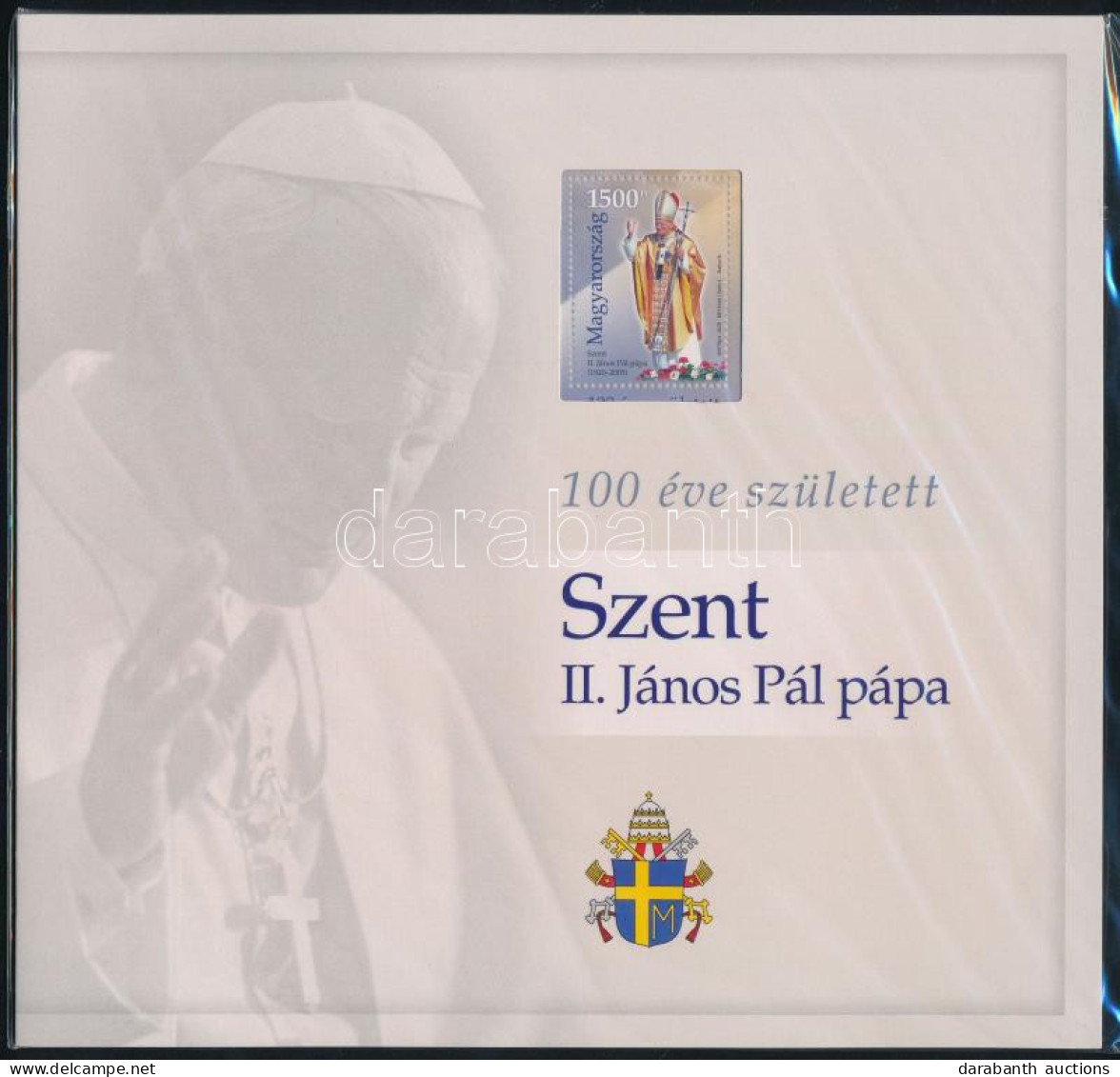 ** 2020 100 éve Született Szent II. János Pál Pápa Bélyegszet Benne 4 Különféle Kivitelű Blokk, Vágott és Feketenyomat I - Sonstige & Ohne Zuordnung