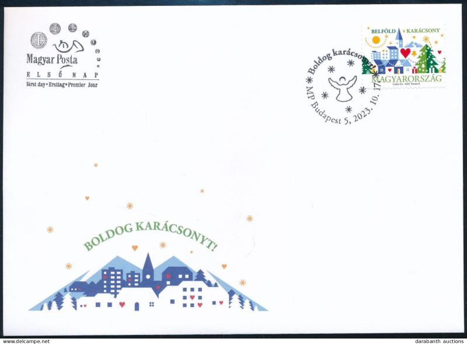 2023 Karácsony öntapadós Bélyeg FDC-n - Altri & Non Classificati