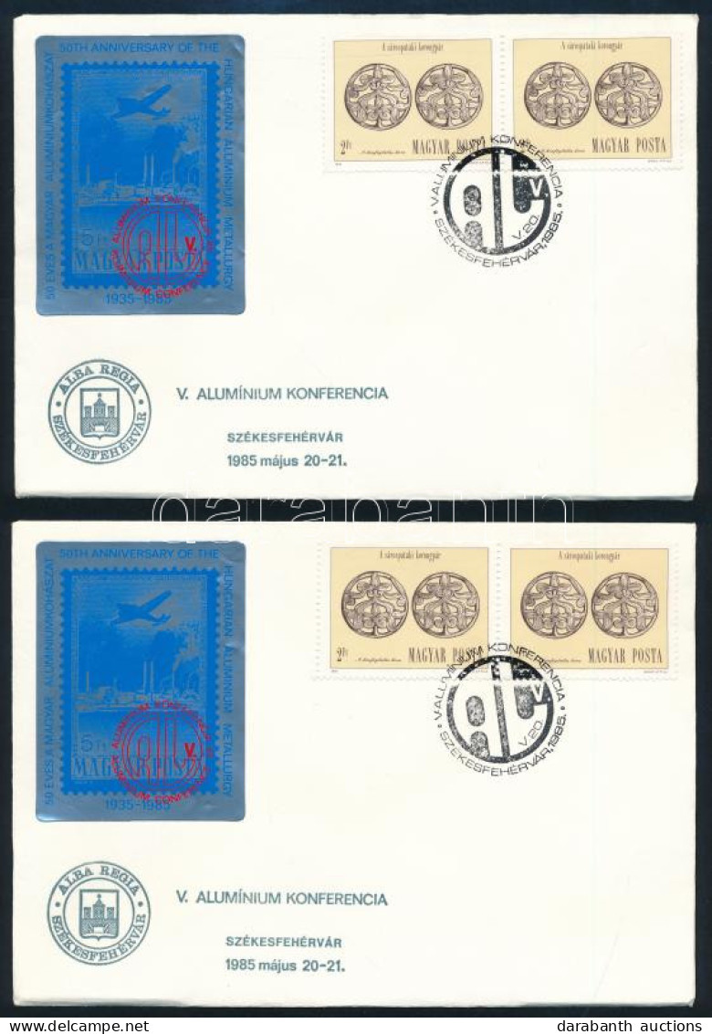 1985 2 Db V. Alumínium Konferencia Emlékív Borítékon (32.000) - Autres & Non Classés