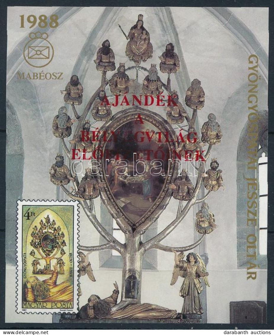** 1987 Gyöngyöspatai Jessze-oltár Bélyegvilág Előfizetőinek Ajándék Emlékív - Sonstige & Ohne Zuordnung