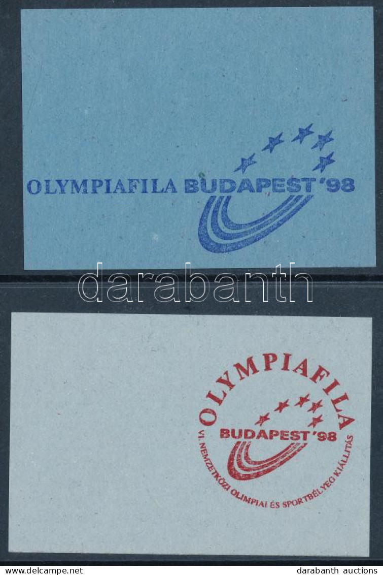 1996 +1997 OLYMPIAFILA BUDAPEST A Felülnyomás Próbanyomatai Papíron - Sonstige & Ohne Zuordnung