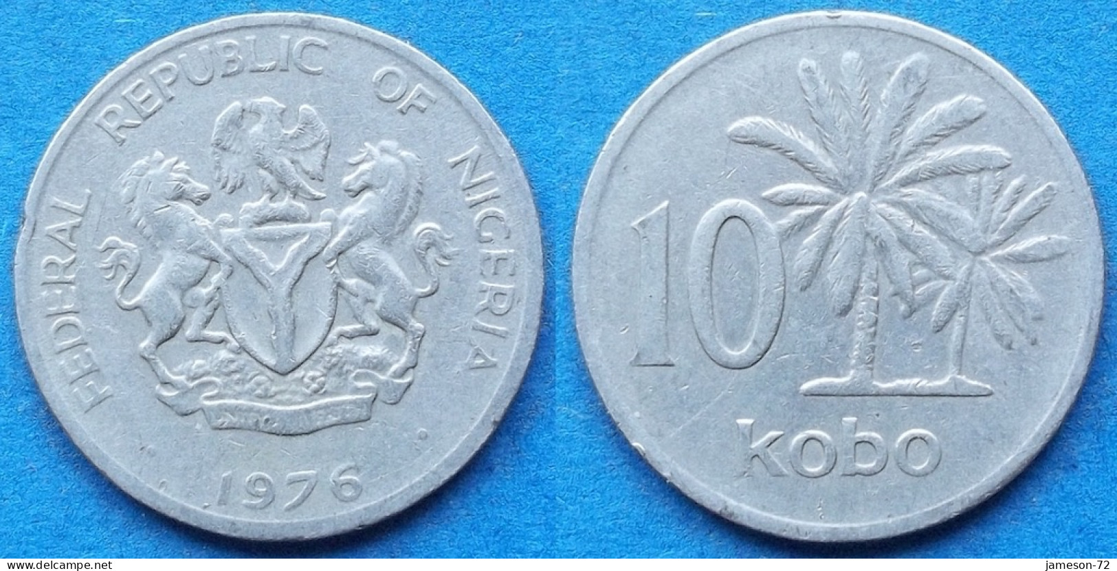 NIGERIA - 10 Kobo 1976 "Oil Palms" KM# 10.1 Republic (1963) - Edelweiss Coins - Nigeria