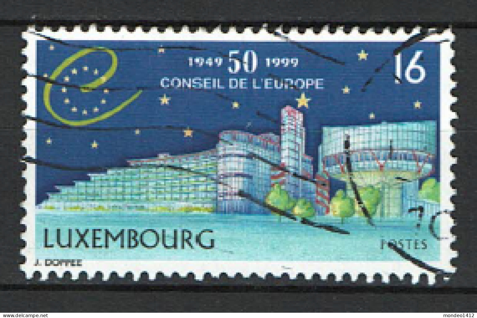 Luxembourg 1999 - YT 1420 - The 50th Anniversary Of The Council Of Europe, Strasbourg - Gebruikt