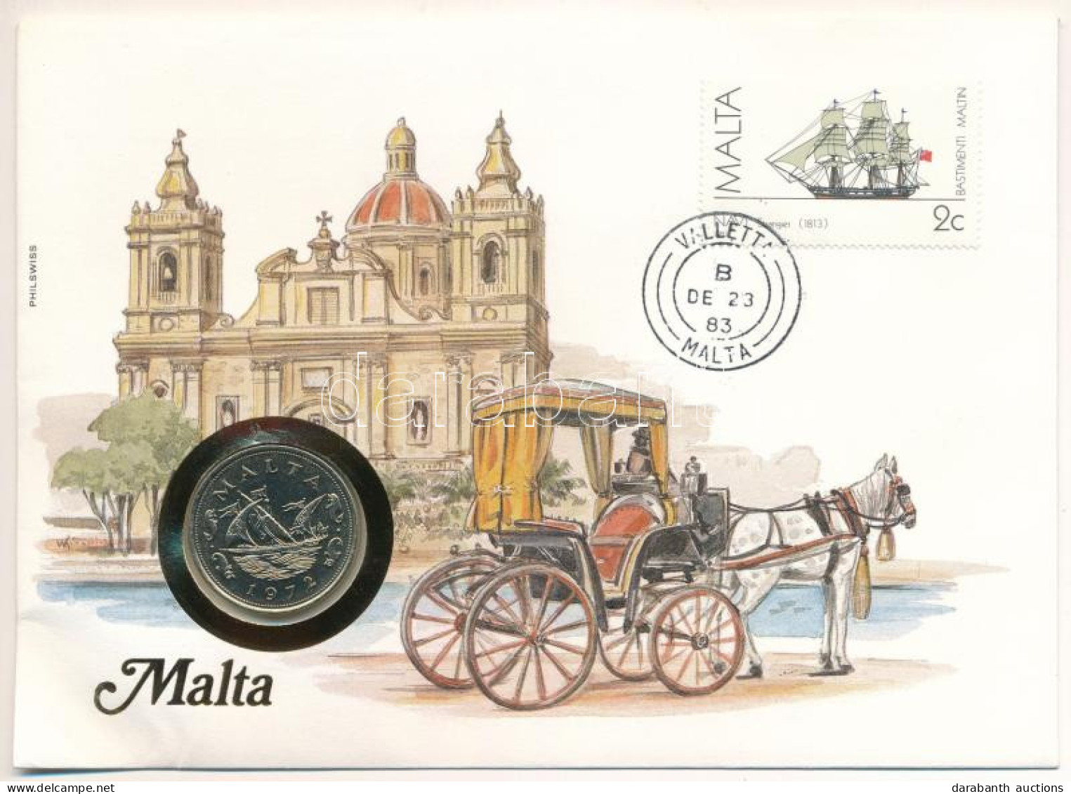 Málta 1972. 10c, Felbélyegzett Borítékban, Bélyegzéssel T:UNC Malta 1972. 10 Cents In Envelope With Stamp And Cancellati - Unclassified