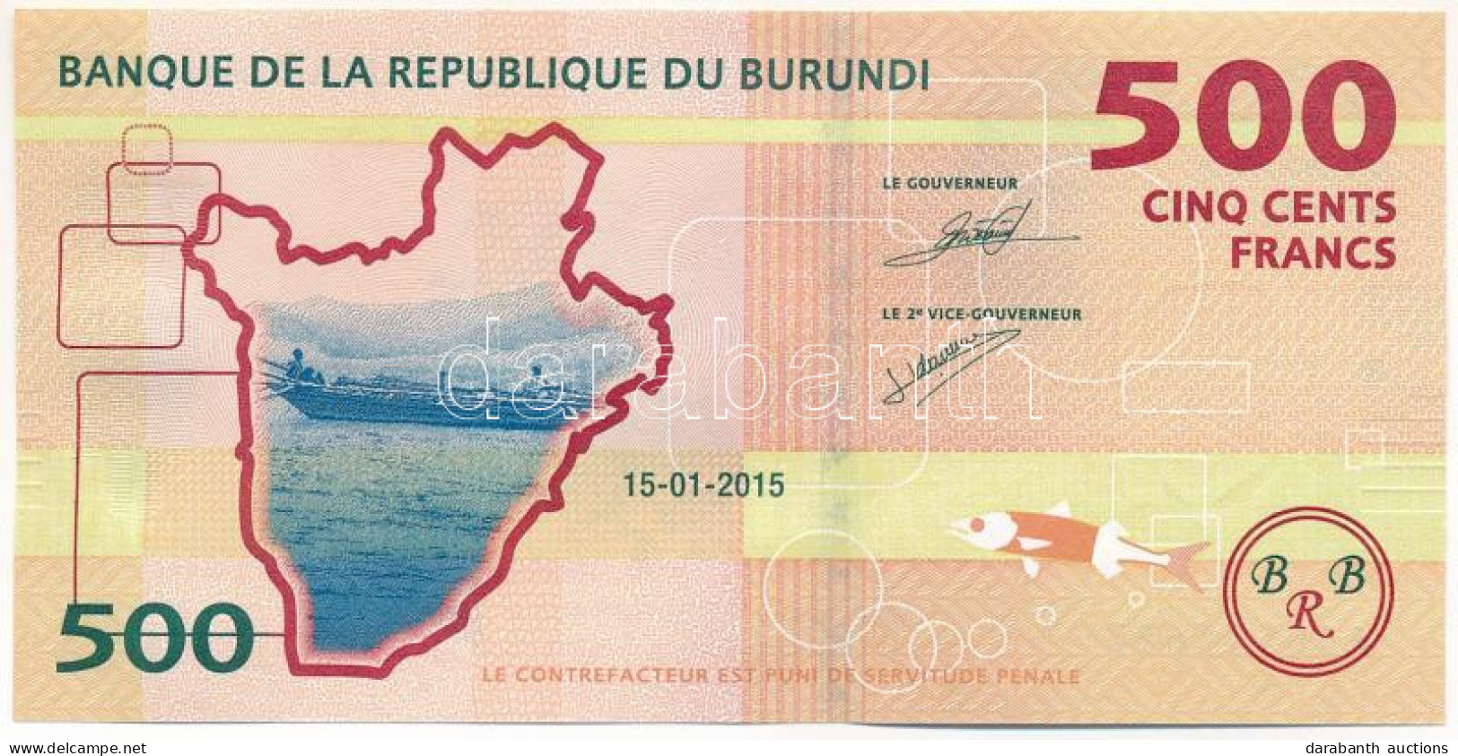 Burundi 2015. 500Fr T:UNC Burundi 2015. 500 Francs C:UNC - Non Classificati