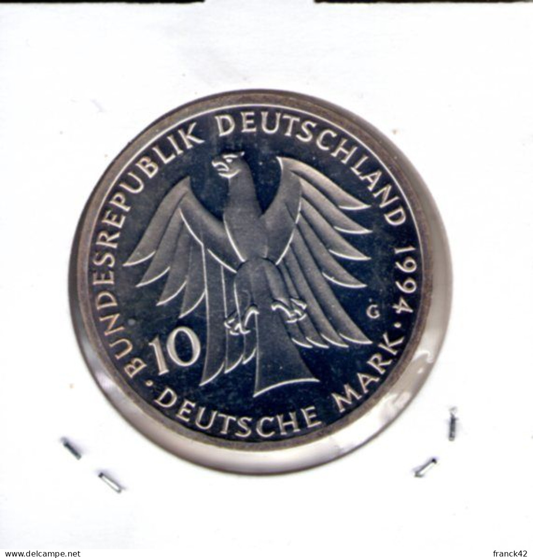 Allemagne.10 Mark. 250e Anniveraire De La Naissance De Herder. 1994 G - 10 Marchi