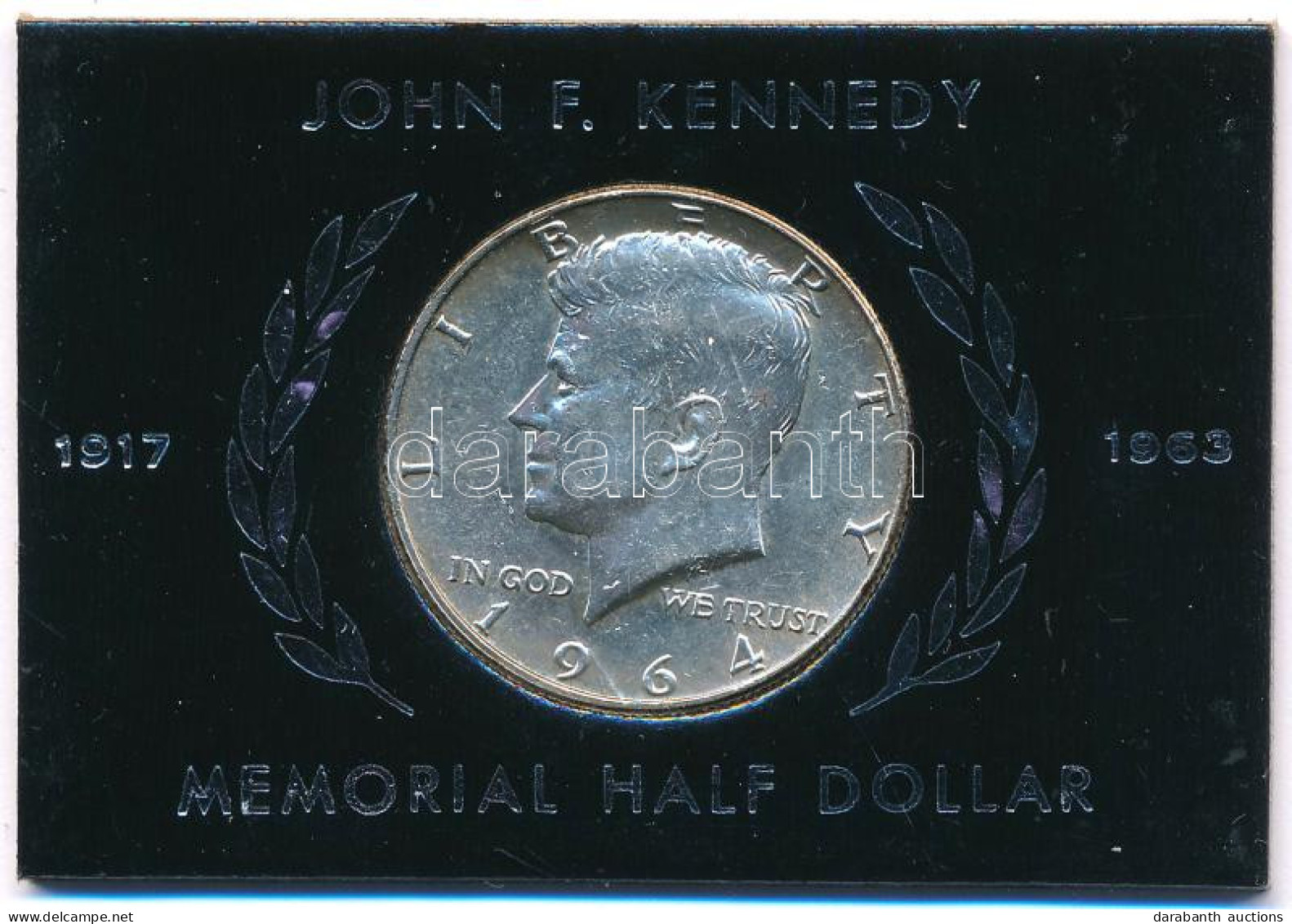 Amerikai Egyesült Államok 1964. 1/2$ Ag "Kennedy" Műanyag Tokban T:AU,XF Patina USA 1964. 1/2 Dollar Ag "Kennedy" In Pla - Unclassified