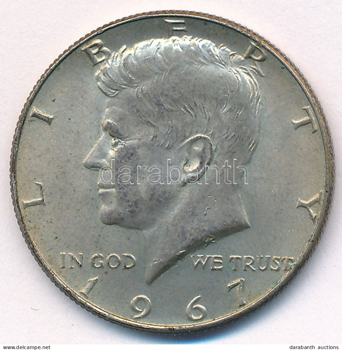 Amerikai Egyesült Államok 1967. 1/2$ Ag "Kennedy" T:AU Patina USA 1967. 1/2 Dollar Ag "Kennedy" C:AU Patina Krause KM#20 - Ohne Zuordnung