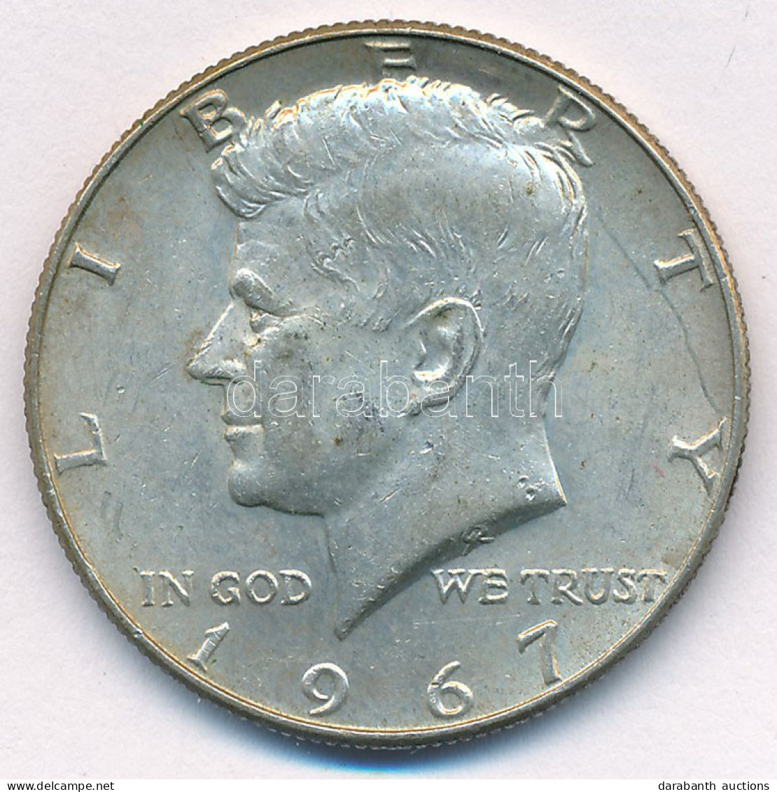 Amerikai Egyesült Államok 1967. 1/2$ Ag "Kennedy" T:XF Patina USA 1967. 1/2 Dollar Ag "Kennedy" C:XF Patina Krause KM#20 - Non Classés