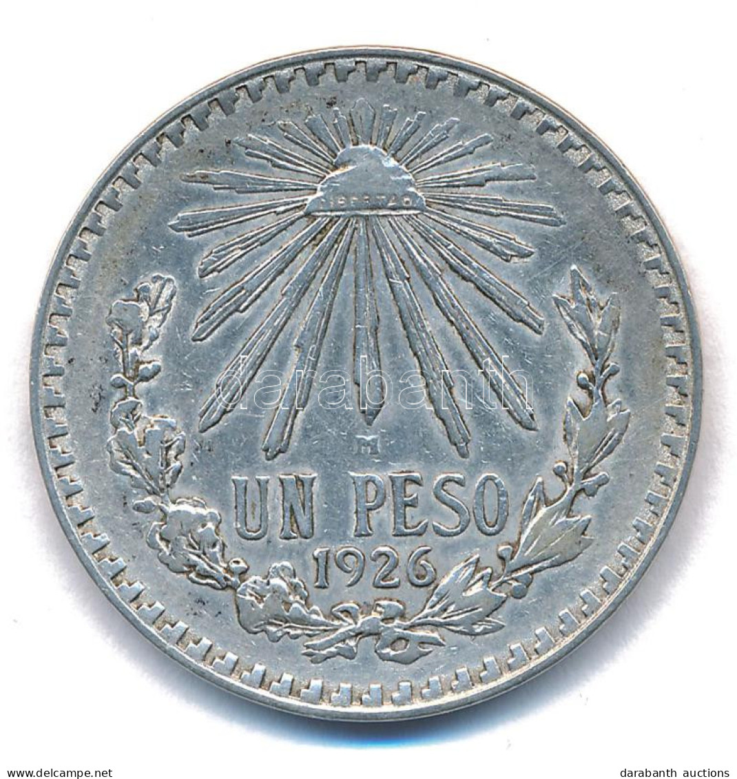 Mexikó 1926M 1P Ag T:VF Mexico 1926M 1 Peso Ag C:VF Krause KM#455 - Non Classés