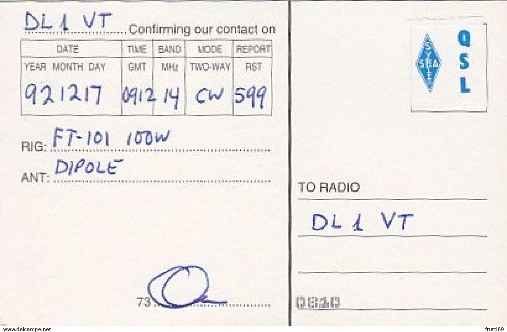 AK 185231 QSL - Sweden - Haninge - Radio Amateur