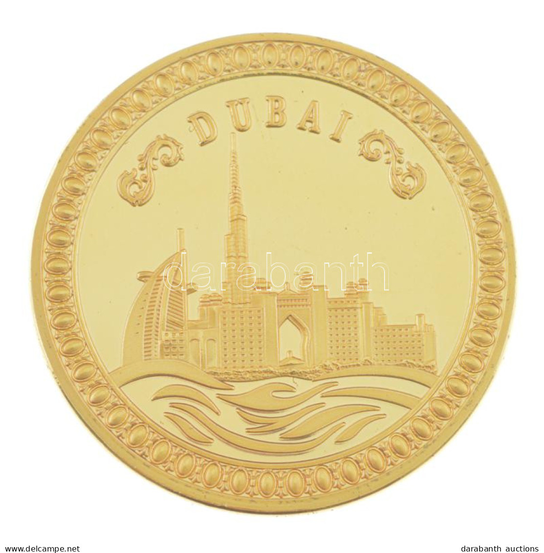 Egyesült Arab Emírségek DN "Dubaj" Aranyozott Emlékérem (40mm) T:PP United Arab Emirates ND "Dubai" Gilt Medallion (40mm - Unclassified