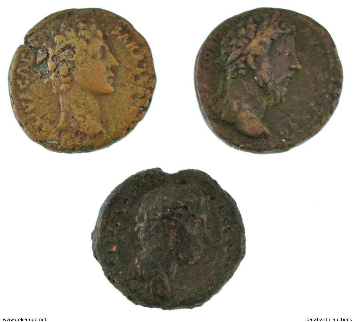 Római Birodalom / Róma / Marcus Aurelius ~140-180. As Bronz (3db) T:VF,F Roman Empire / Rome / Marcus Aurelius ~140-180. - Non Classificati