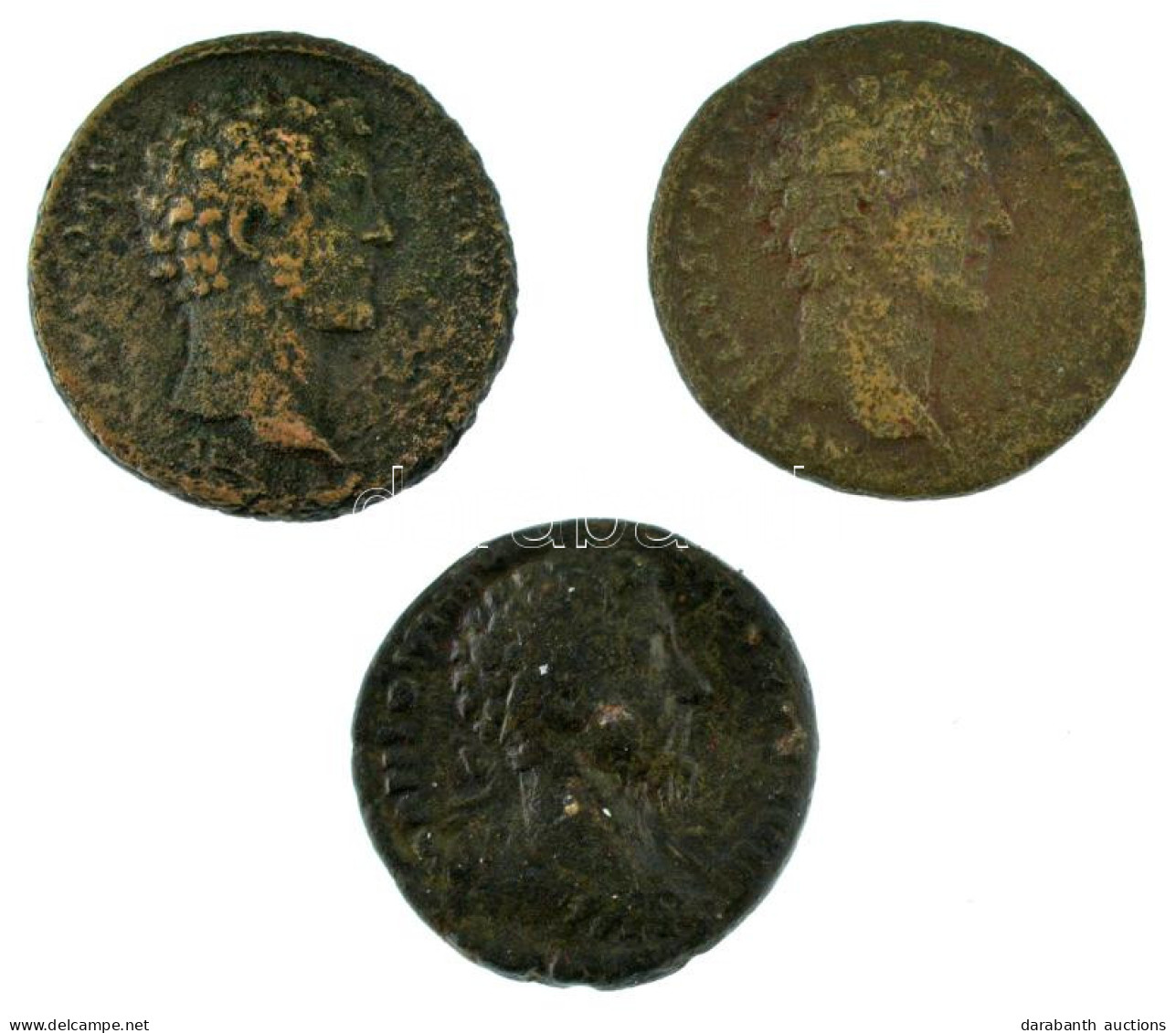 Római Birodalom / Róma / Marcus Aurelius ~140-180. As Bronz (3db) T:VF,F Roman Empire / Rome / Marcus Aurelius ~140-180. - Non Classés