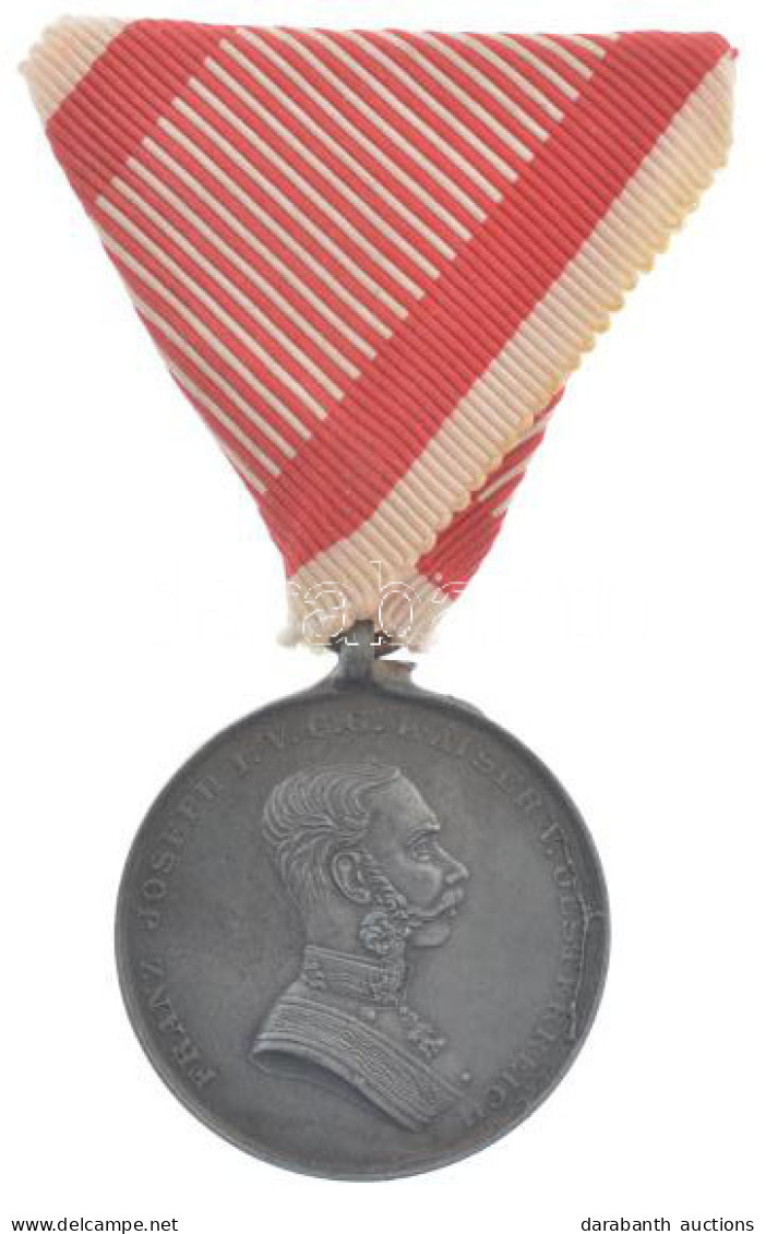 1914. "Ferenc József Bronz Vitézségi Érem" Hadifém Kitüntetés Mellszalaggal T:1- Több Helyen Anyagfelesleg  Hungary 1914 - Non Classificati