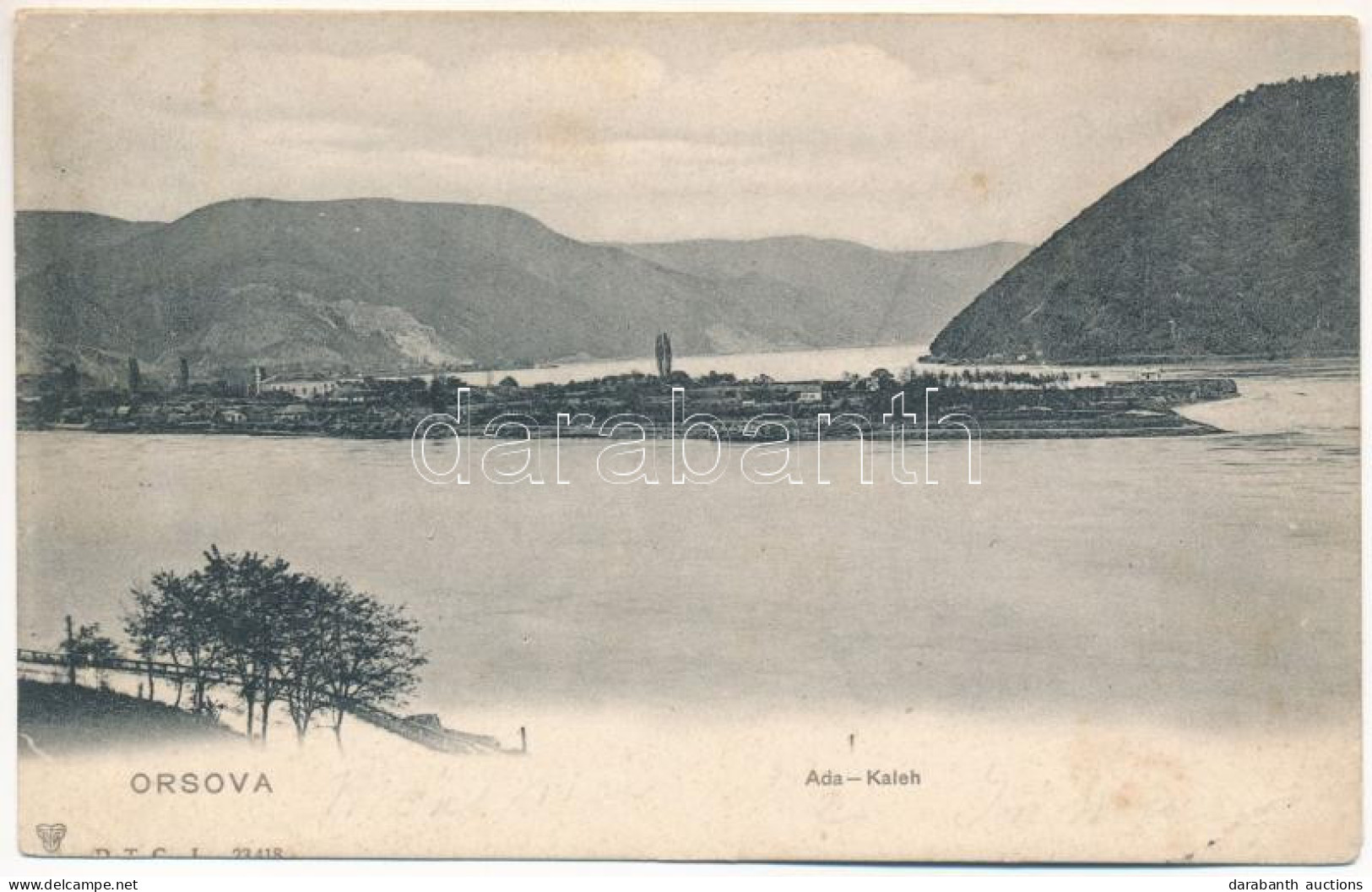 T3 1903 Ada Kaleh, Török Sziget Orsova Alatt / Turkish Island (ázott / Wet Damage) - Sin Clasificación