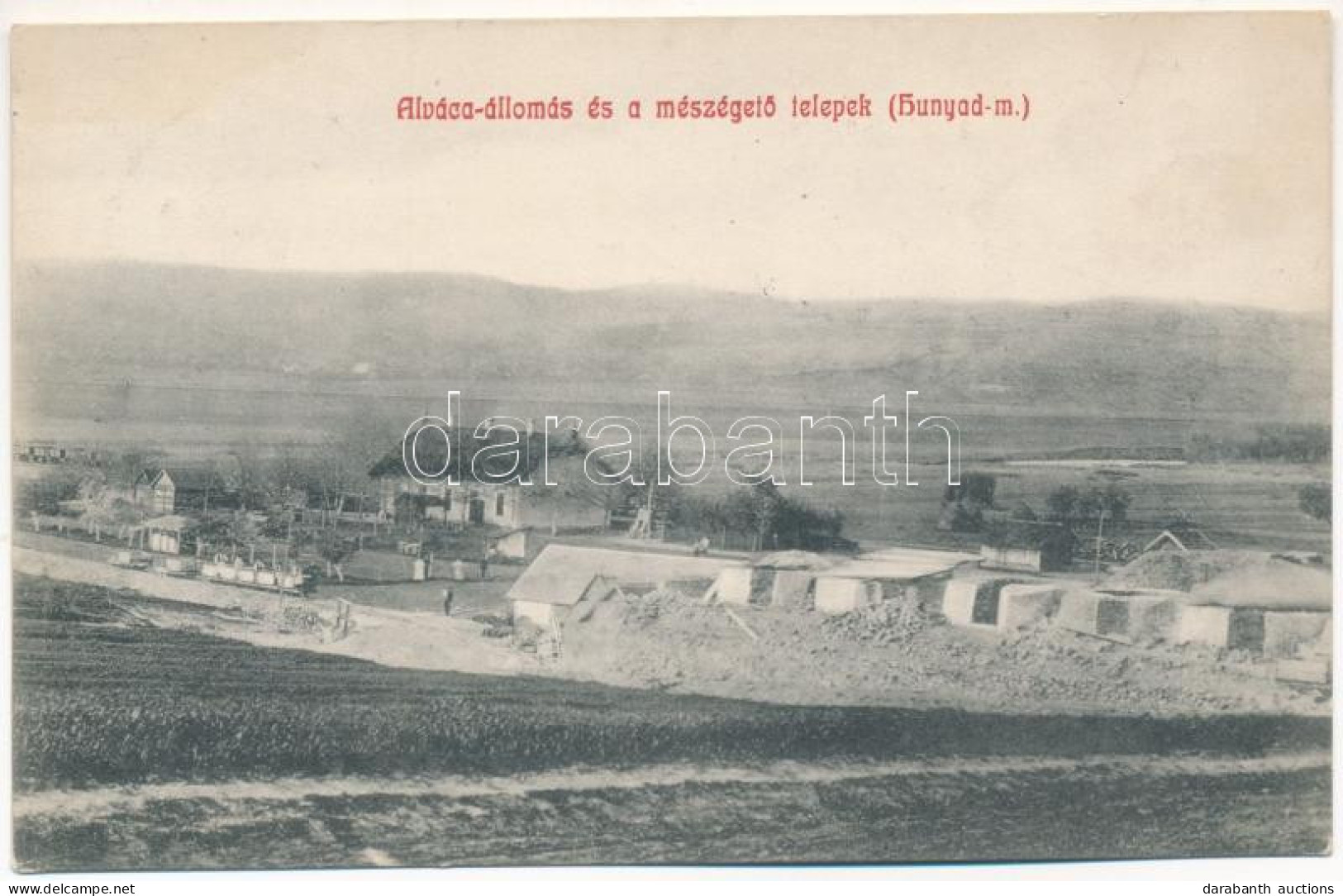 T2/T3 1908 Alváca, Vata De Jos; Vasútállomás és Mészégető Telepek (Hunyad M.) / Railway Station, Lime Burning Plant - Unclassified