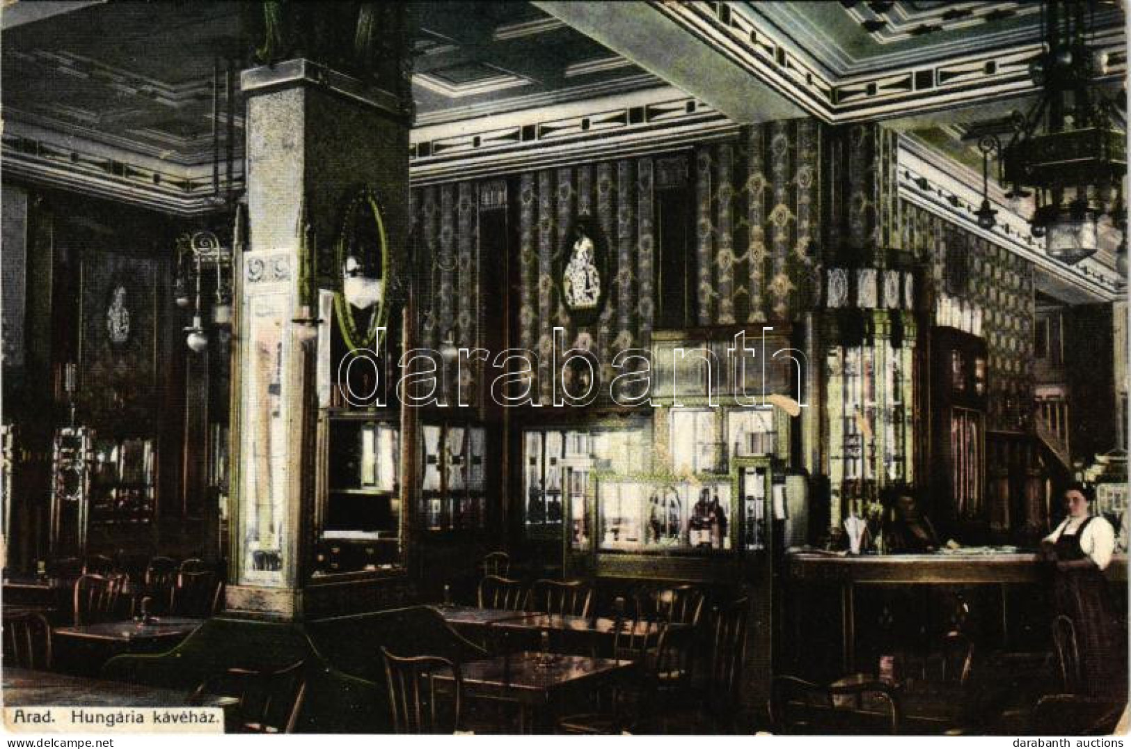 T3 1915 Arad, Hungária Kávéház Belső. Bloch H. 158/1. / Cafe Interior (EB) - Non Classés