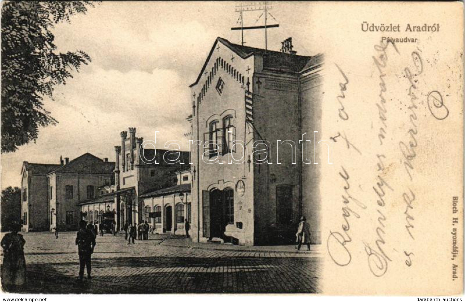 * T2 1903 Arad, TVV (Tiszavidéki Vasúttársaság) Vasútállomása, Pályaudvar. Bloch H. / Railway Station - Unclassified