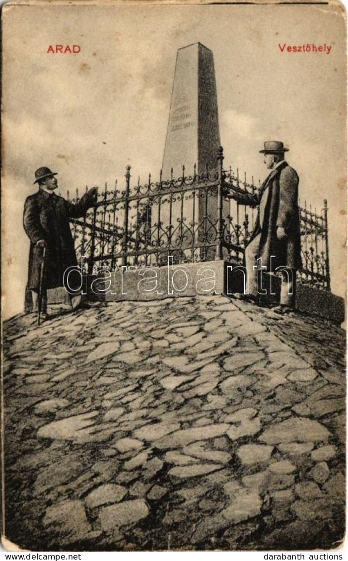 * T3/T4 1910 Arad, Vesztőhely / Martyrs' Monument, Place Of Execution (ázott / Wet Damage) - Unclassified