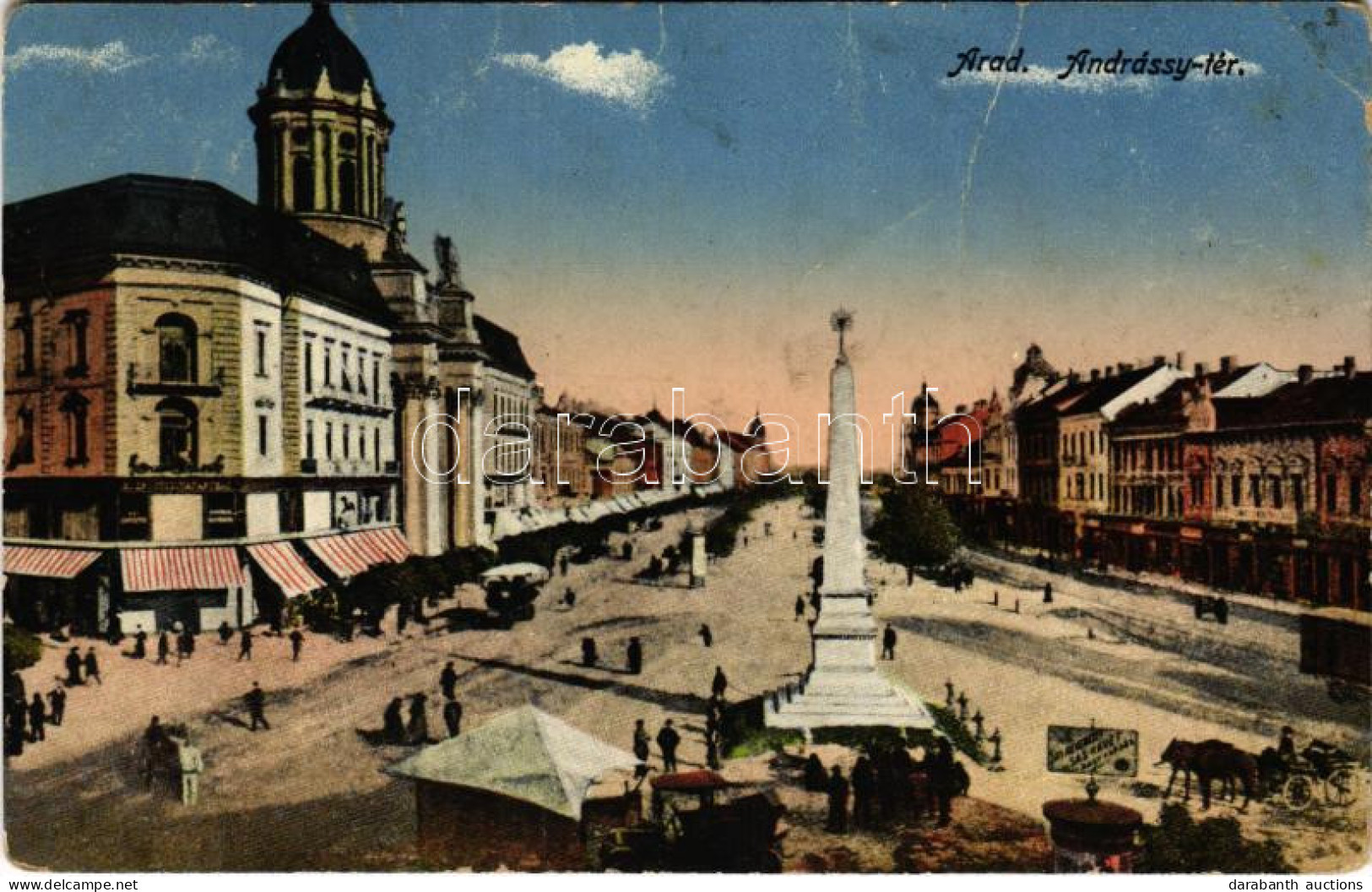 * T3 1916 Arad, Andrássy Tér, Piac / Square, Market (Rb) - Ohne Zuordnung