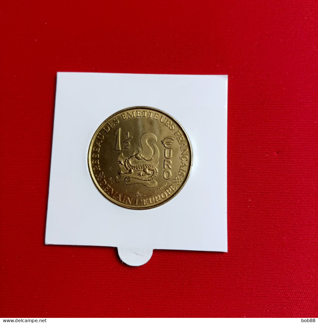 PIECE 1,5 EURO TEMPORAIRE REF 83 RÉSEAU DES ÉMETTEURS FRANÇAIS - Euros De Las Ciudades