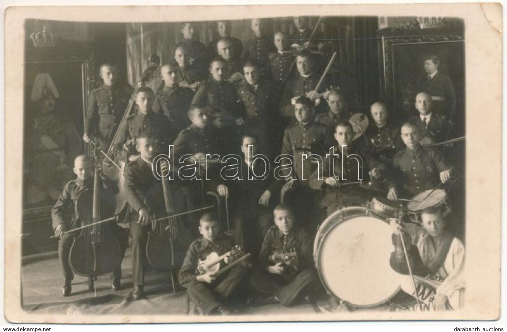 * T2/T3 1933 Marosvásárhely, Targu Mures; Katonai Zenekar / Military Orchestra. Herczeg Photo (EB) - Non Classés