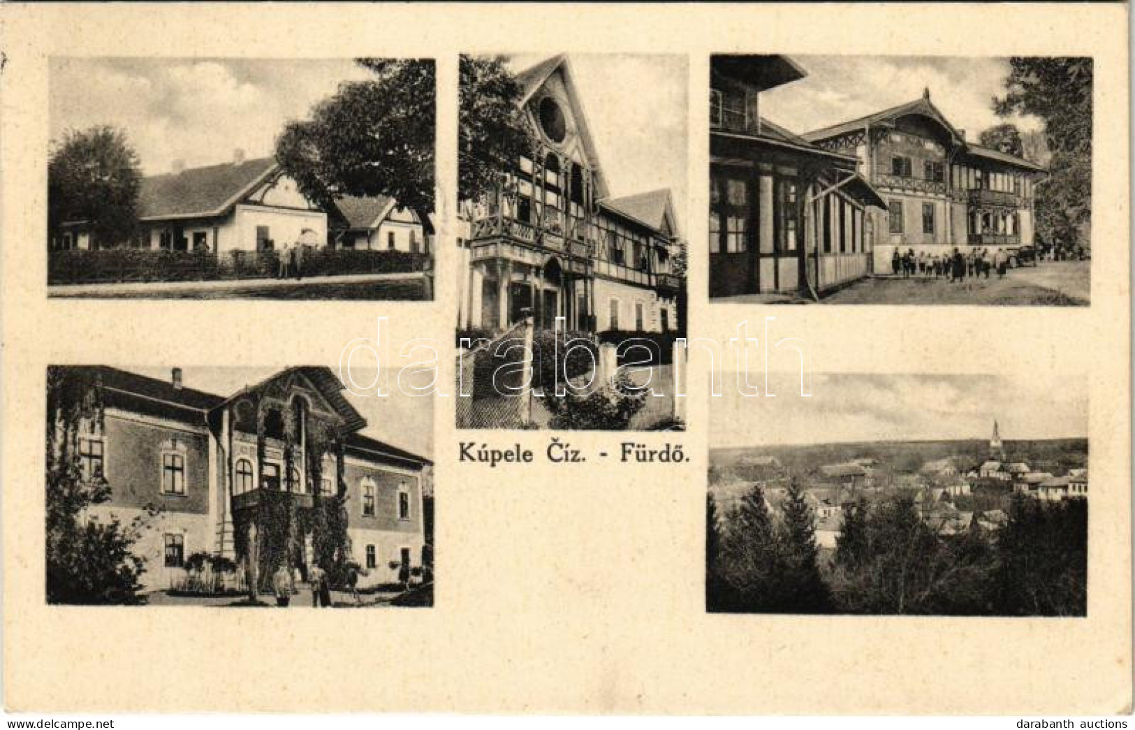 T2 1929 Csíz, Csízfürdő, Kúpele Ciz; Mozaiklap / Multi-view Poastcard - Non Classés