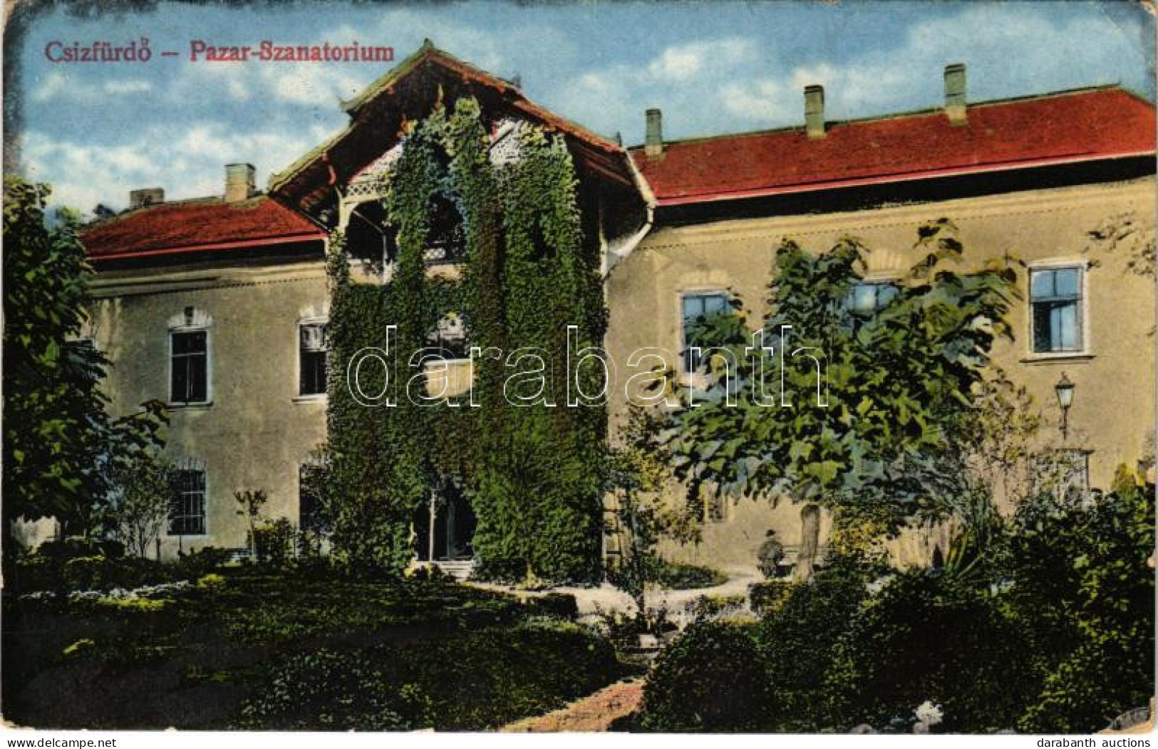 * T2/T3 1917 Csíz, Csízfürdő, Kúpele Cíz; Pazar Szanatórium. Herskovits Mór Kiadása / Sanatorium (EK) - Unclassified