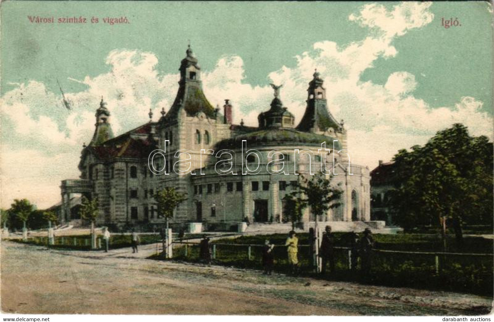 T2/T3 1907 Igló, Zipser Neudorf, Spisská Nová Ves; Városi Színház és Vigadó. Dörner Gyula Kiadása / Theatre (EK) - Ohne Zuordnung