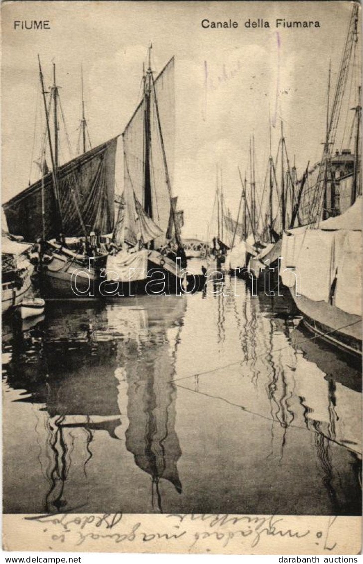 T2/T3 1910 Fiume, Rijeka; Canale Della Fiumara / Canal (EK) - Non Classificati