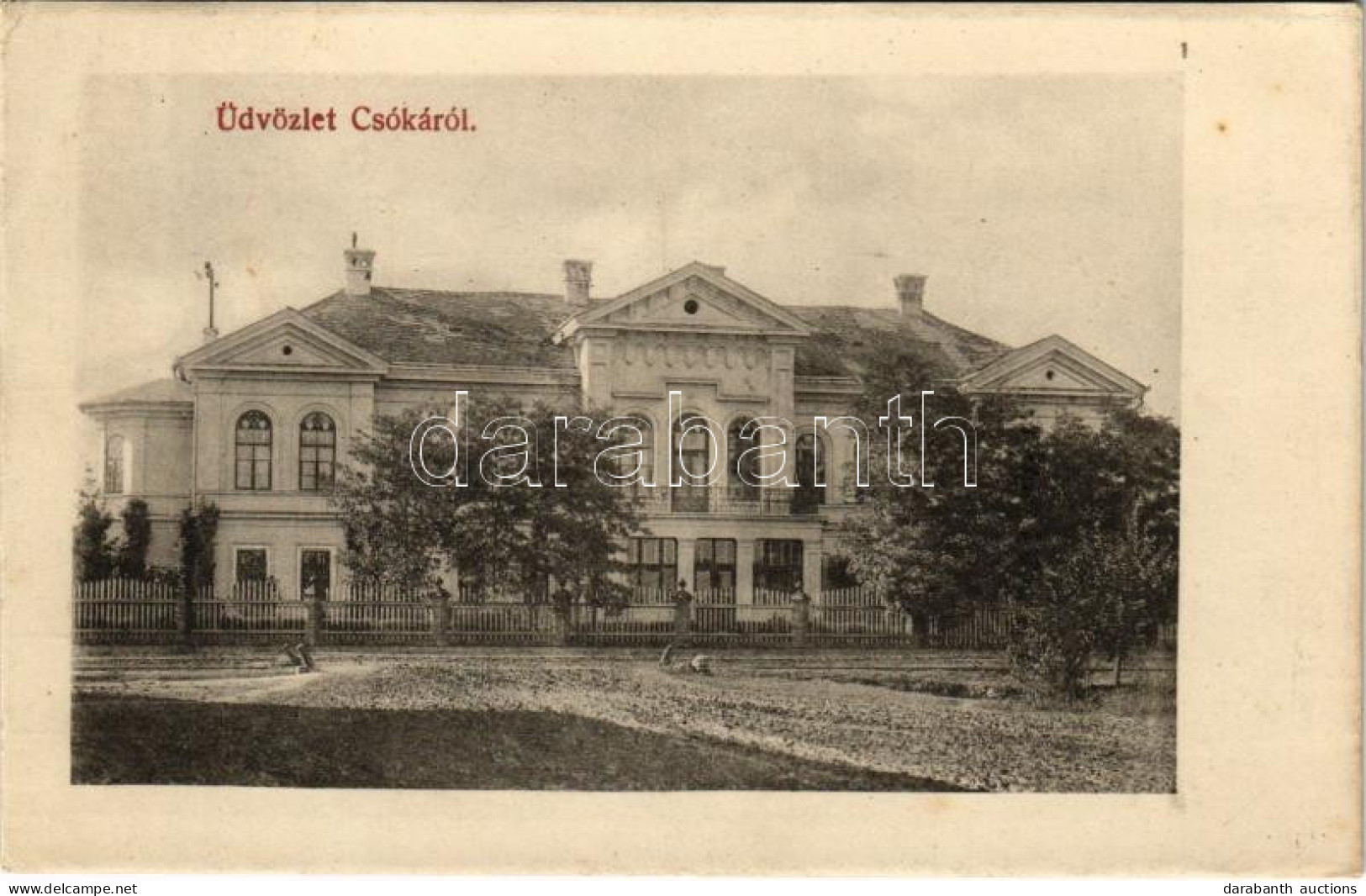 T2/T3 1914 Csóka, Coka (Torontál); Uradalmi Kastély / Castle (EK) - Unclassified