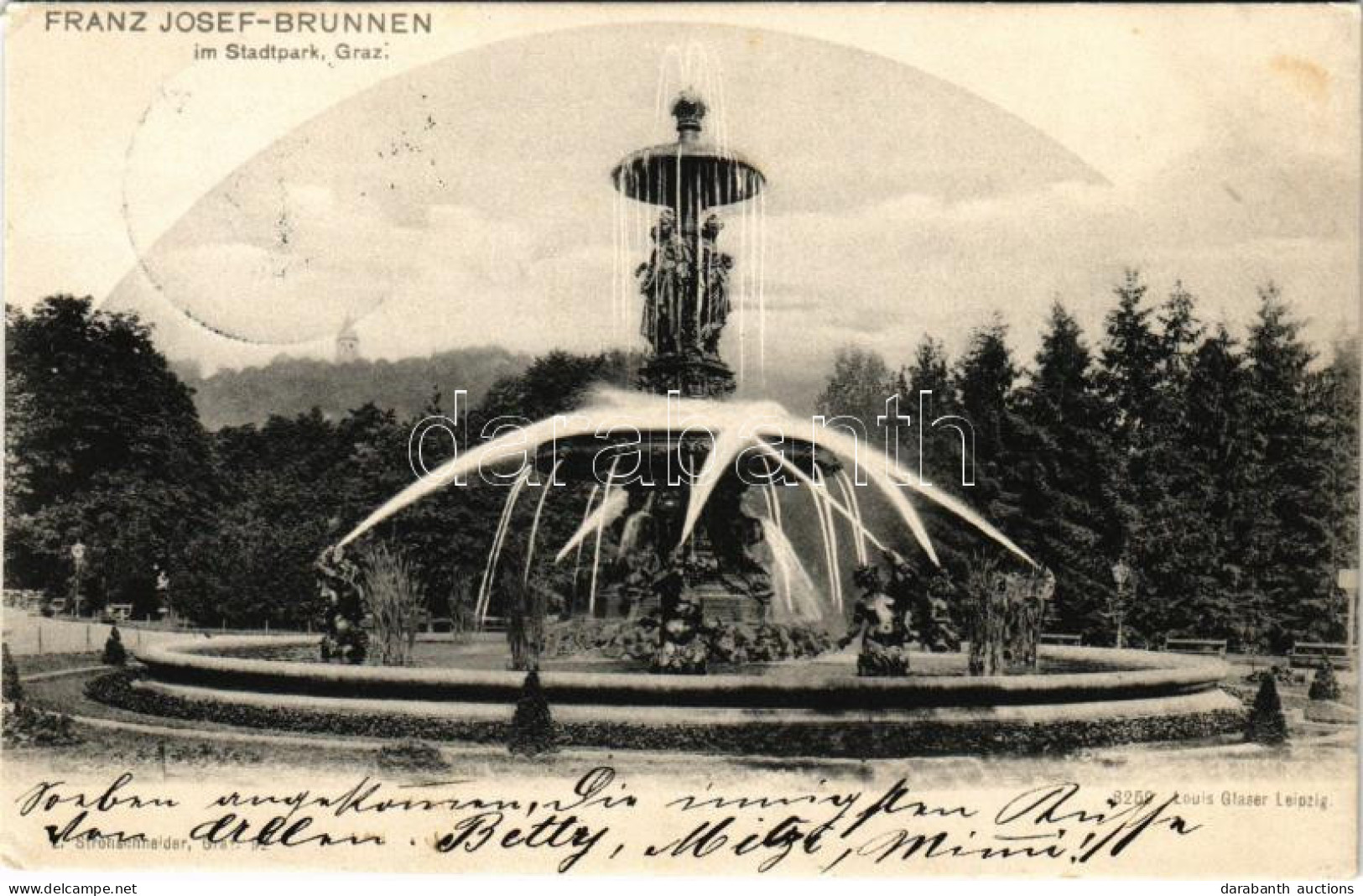 T2/T3 1903 Graz, Franz Josef-Brunnen Im Stadtpark (EK) - Sin Clasificación