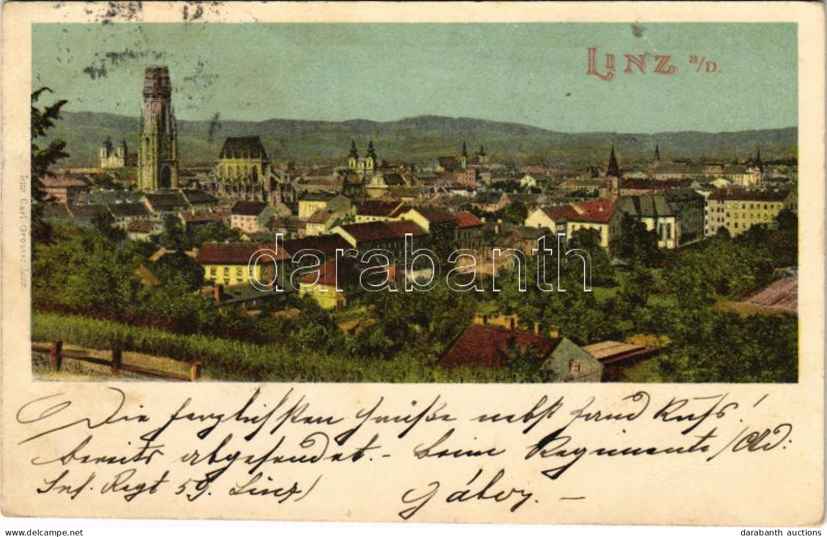 T2/T3 1901 Linz A. Donau (wet Damage) - Ohne Zuordnung