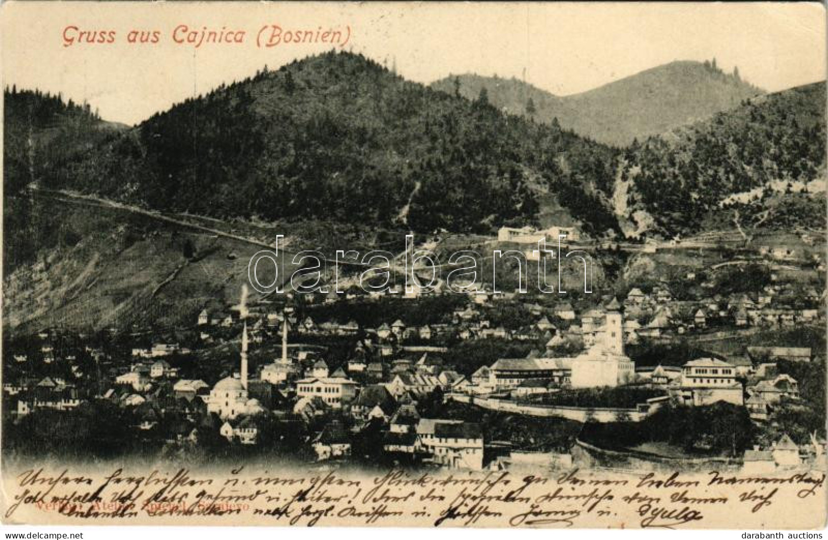 T2/T3 1903 Cajnice, Cajnica; + "K. UND K. MILIT. POST XXII. CAJNICA" - Non Classificati