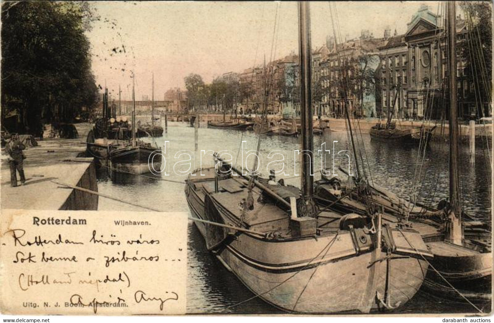 T3 1903 Rotterdam, Wijnhaven - Kézdi-Kovács László Festőművész Levele (small Tears) - Zonder Classificatie