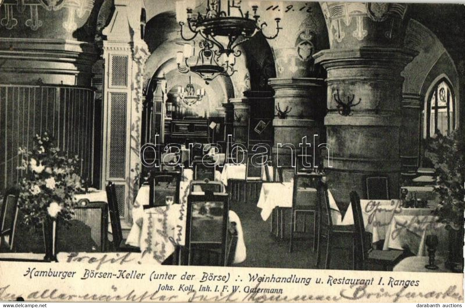 T2/T3 Hamburg, 'Börsen-Keller (unter Der Börse): Weinhandlung Und Restaurant' / Market Cellar (under The Market Square)  - Ohne Zuordnung