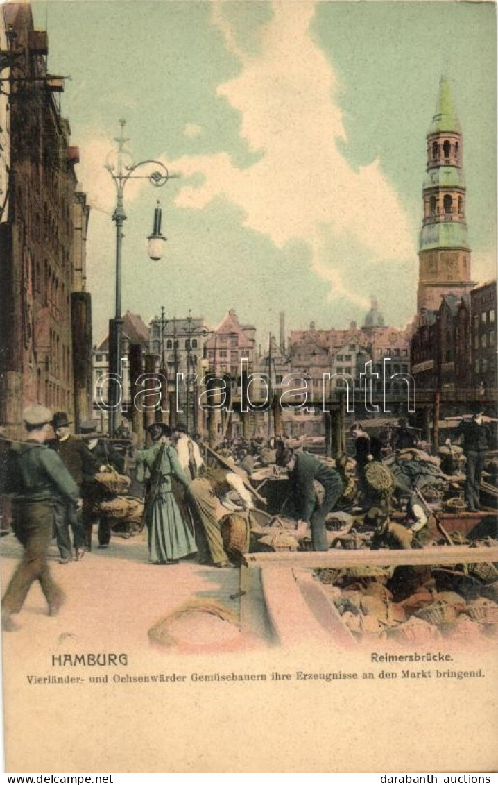 * T2 Hamburg, Reimersbrücke / Bridge, Vegetable Farmers Taking Their Products To The Market - Zonder Classificatie